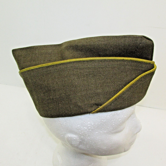 WWII Era Vintage Garrison hat & Calvary Pin - Size 6 5/8 main image 6